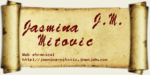 Jasmina Mitović vizit kartica